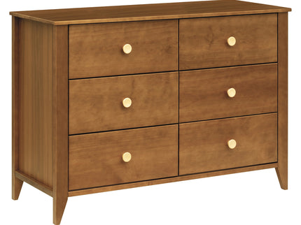 M10326CTN,Babyletto,Sprout 6-Drawer Double Dresser in Chestnut and Natural