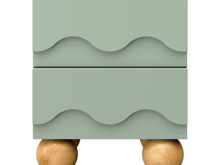 M31160LSHY,Babyletto Kids,Lido Wave Nightstand in Light Sage and Honey