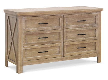 B14516DF,Monogram by Namesake,Emory Farmhouse 6-Drawer Dresser in Driftwood