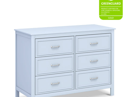 M12826PB,DaVinci,Charlie 6-Drawer Double Dresser in Powder Blue