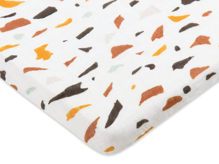 T29134,Babyletto,Terrazzo Muslin All-Stages Bassinet Sheet in GOTS Certified Organic Cotton