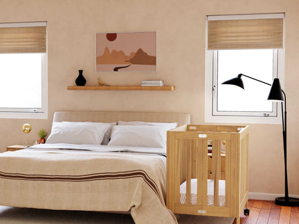 M6698HY,Babyletto,Origami Mini Crib in Honey