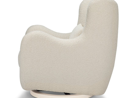 M24187WBIB,Nursery Works,Solstice Swivel Glider in Ivory Boucle w/Ivory Wood Base