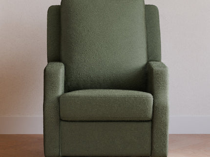 M22287OBLB,Namesake,Crewe Recliner and Swivel Glider in Olive Boucle w/Light Wood Base