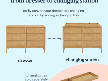 M27326HY,DaVinci,Frem 6-Drawer Dresser in Honey
