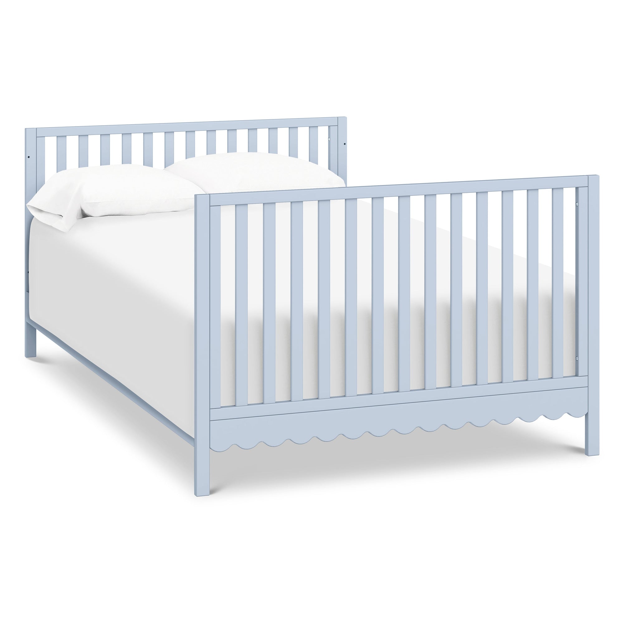 M27801PB,DaVinci,Sammy Scallop 4-in-1 Convertible Crib in Powder Blue