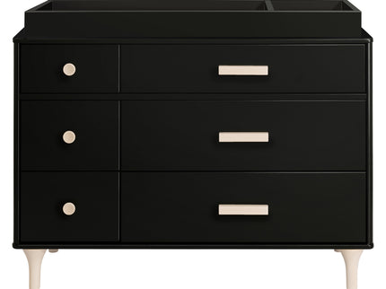 M9016BNX,Babyletto,Lolly 6-Drawer Double Dresser  Assembled in Black/Washed natural