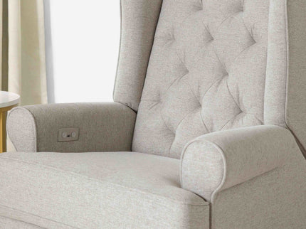 M21987PGEW,Namesake,Harbour Power Recliner in Performance Grey Eco-Weave