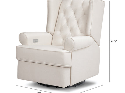 M21987PCMEW,Namesake,Harbour Power Recliner in Performance Cream Eco-Weave