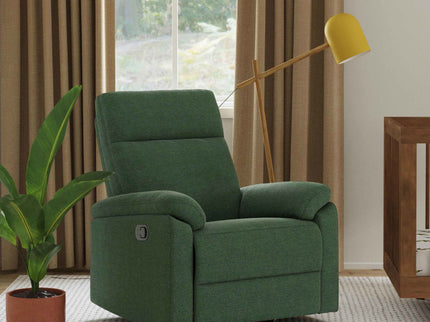 M24387PNG,DaVinci,Suzy Swivel Recliner in Pine Green