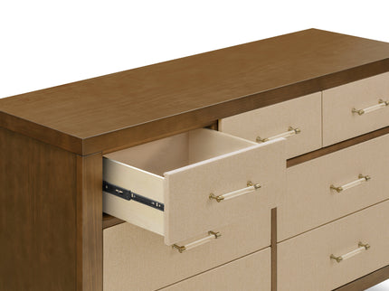 M24816NLPSEW,Namesake,Eloise 7-Drawer Assembled Dresser in Natural Walnut & Performance Sand Eco-Weave