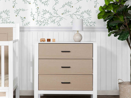 F23223WCWD,Carter's,Radley 3-Drawer Dresser in White & Coastwood