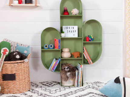 M20011SGR,Babyletto Kids,Cactus Bookcase in Sage Green