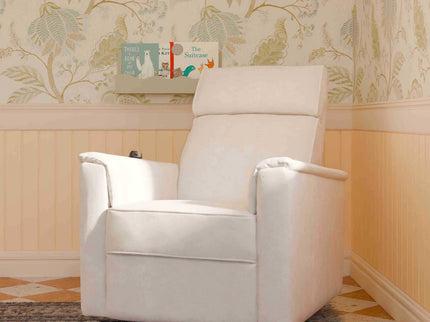 M17183PCMEW,Namesake,Willa Deluxe Power Glider Recliner w/Heat&Massage in Performance Cream Eco-Weave