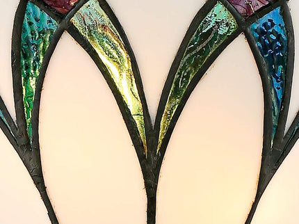 Regency Hill Filton 6" Blue Petals Tiffany-Style Wall Sconces Set of 2