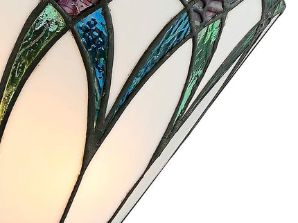 Regency Hill Filton 6" Blue Petals Tiffany-Style Wall Sconces Set of 2