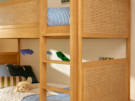 M25994HYNC,Babyletto Kids,Bondi Cane Convertible Bunk Bed in Honey