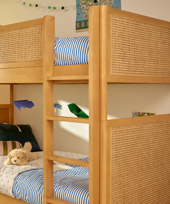 M25994HYNC,Babyletto Kids,Bondi Cane Convertible Bunk Bed in Honey