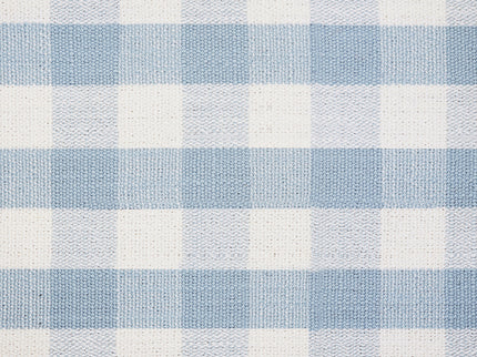 M22287BGHLB,Namesake,Crewe Recliner and Swivel Glider in Blue Gingham with Light Wood Base