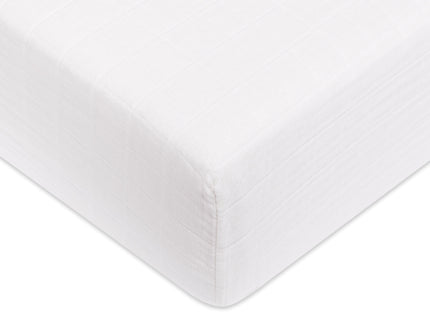 T29435,Babyletto,Plain White Muslin Crib Sheet in GOTS Certified Organic Cotton