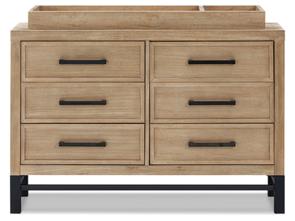 B25816DF,Monogram by Namesake,Newbern 6-Drawer Assembled Dresser in Driftwood
