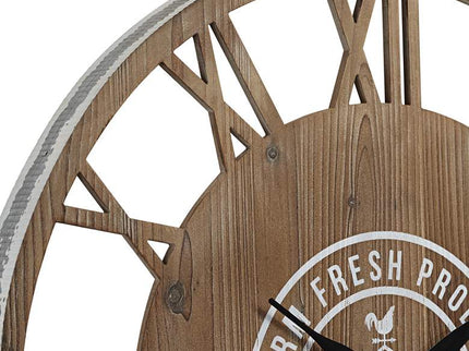 River Parks Farm Fresh 31 1/2" Round Roman Numeral Wood Wall Clock