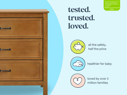 M12823CT,DaVinci,Charlie 3-Drawer Dresser in Chestnut