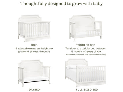 M10701RW,Namesake,Emma Regency 4-in-1 Convertible Crib in Warm White