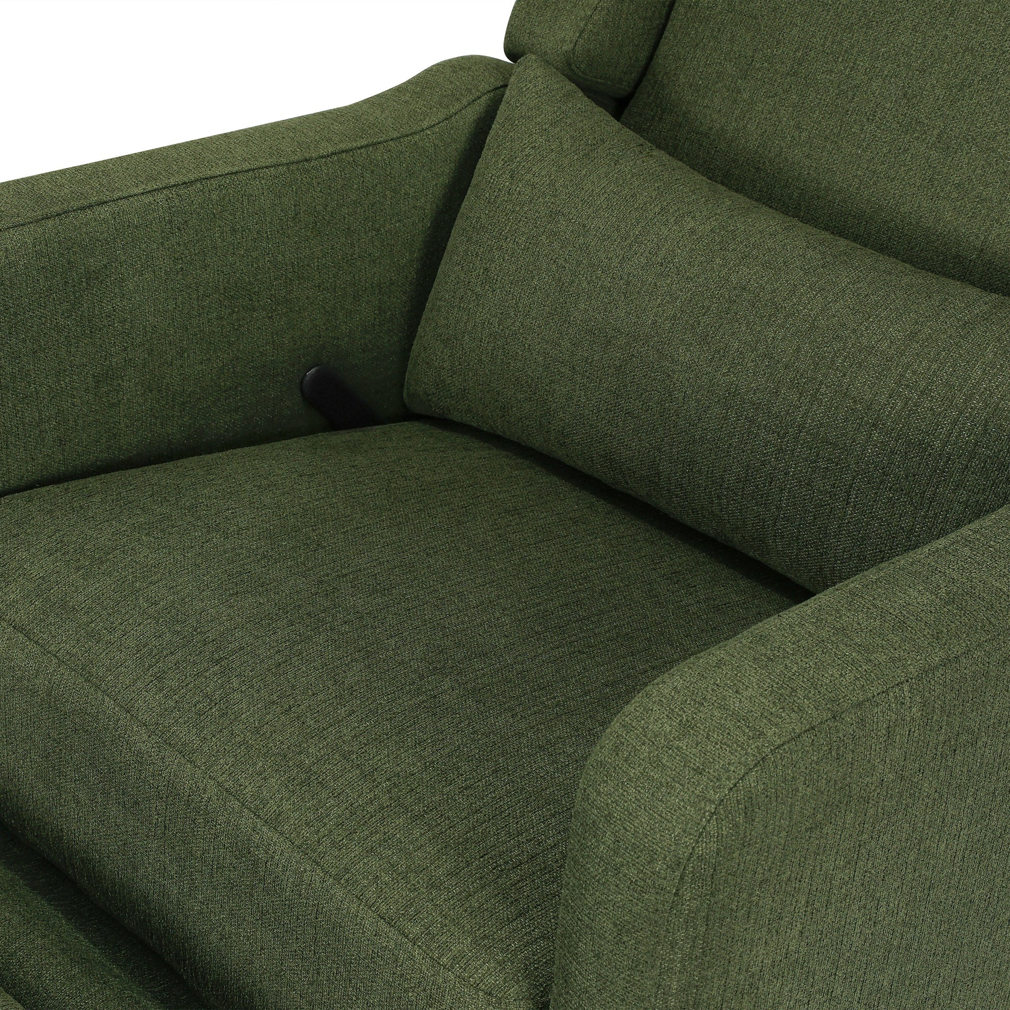 F19587PFGL,Carter's,Arlo Recliner and Swivel Glider in Performance Forest Green Linen