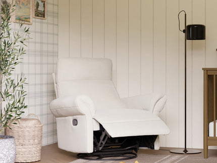 M24386VN,DaVinci,Suzy Flex Swivel Recliner w/ Adj. Arms & Headrest in Vanilla