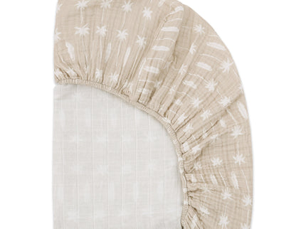 T27035,Babyletto,Beach Bum Muslin Crib Sheet in GOTS Certified Organic Cotton
