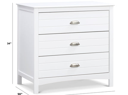 F16903W,Carter's,Nolan 3-Drawer Dresser in White