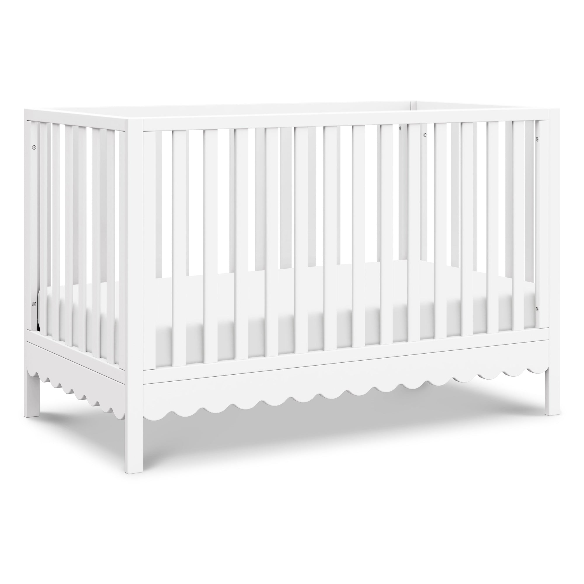 M27801W,DaVinci,Sammy Scallop 4-in-1 Convertible Crib in White