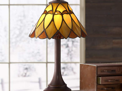 Robert Louis Tiffany 14" High Austin Art Glass LED Accent Lamp