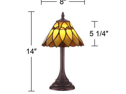 Robert Louis Tiffany 14" High Austin Art Glass LED Accent Lamp