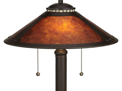 Robert Louis Tiffany 18 1/2" High Mission-Style Mica Shade Accent Lamp