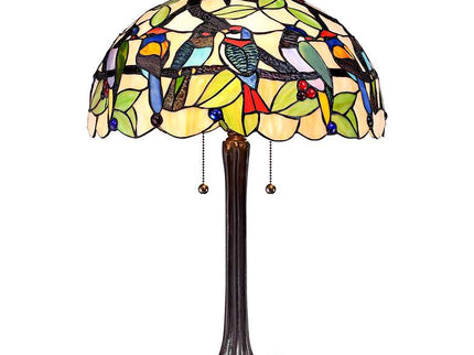 Robert Louis Tiffany 24 3/4" Woodland Birds Tiffany-Style Table Lamp