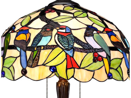 Robert Louis Tiffany 24 3/4" Woodland Birds Tiffany-Style Table Lamp