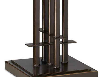 Robert Louis Tiffany 26 1/4" Wrought Iron and Glass Table Lamp