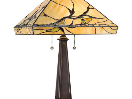 Robert Louis Tiffany Budding Branch 24" Tiffany-Style Glass Table Lamp
