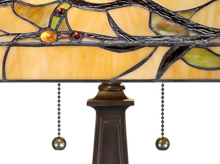 Robert Louis Tiffany Budding Branch 24" Tiffany-Style Glass Table Lamp
