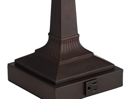 Robert Louis Tiffany Fleura 17" High Bronze Banker Desk Lamps Set of 2