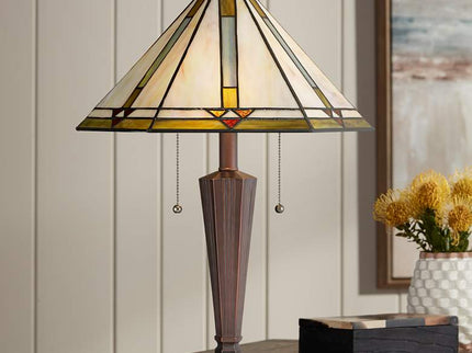 Robert Louis Tiffany Landford 22 1/2" Arts-Crafts Accent Table Lamp