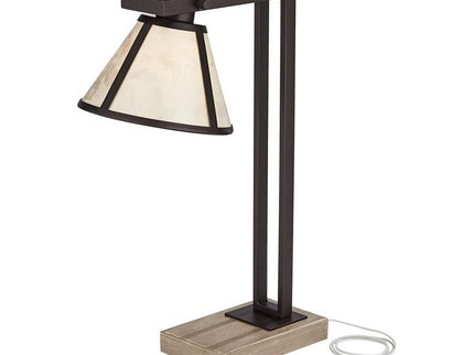 Robert Louis Tiffany Maricopa 21 1/4" Bronze Outlet and USB Desk Lamp