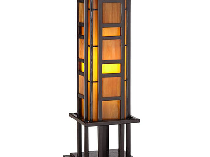 Robert Louis Tiffany Prairie Style 20" High Pillar Accent Table Lamp