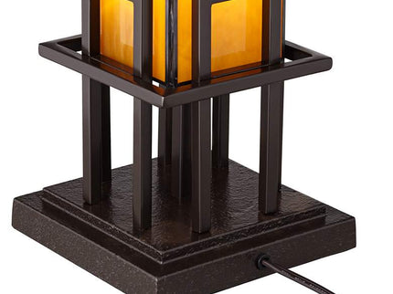 Robert Louis Tiffany Prairie Style 20" High Pillar Accent Table Lamp