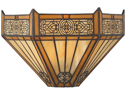 Robert Louis Tiffany Stratford 7 1/2"H Art Glass Wall Sconce Set of 2