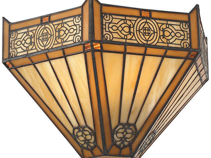 Robert Louis Tiffany Stratford 7 1/2"H Art Glass Wall Sconce Set of 2