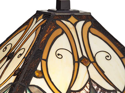 Robert Louis Tiffany Victorian 25" Art Glass Tiffany-Style Table Lamp