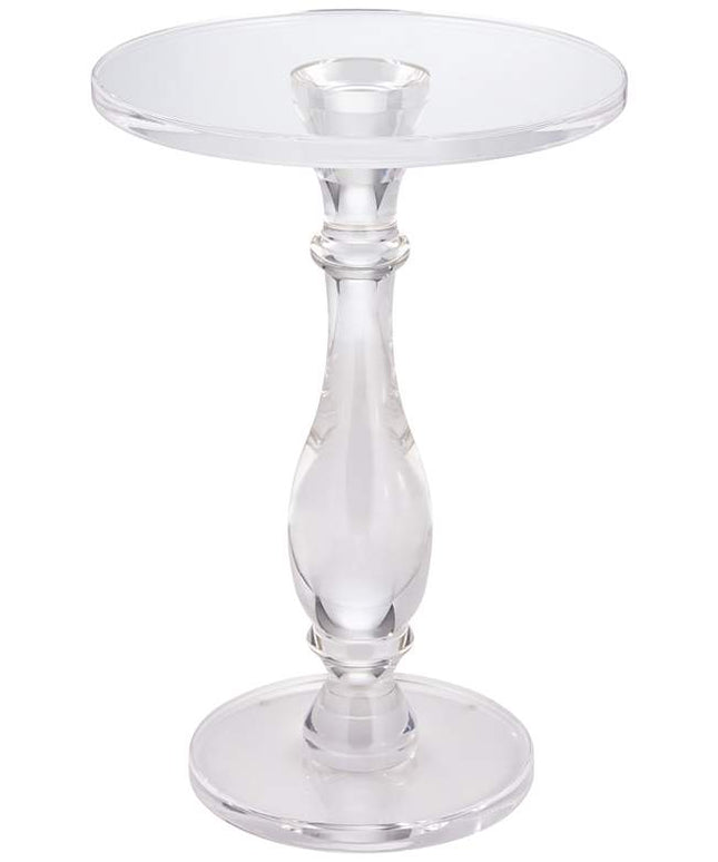Rosaline 13 1/4" Wide Clear Acrylic Pedestal Side Table